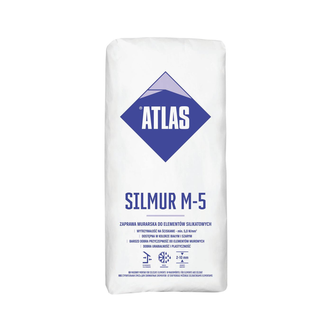 Zaprawa Murarska Do Elementów Silikatowych Silmur M5 Szary 25Kg Atlas