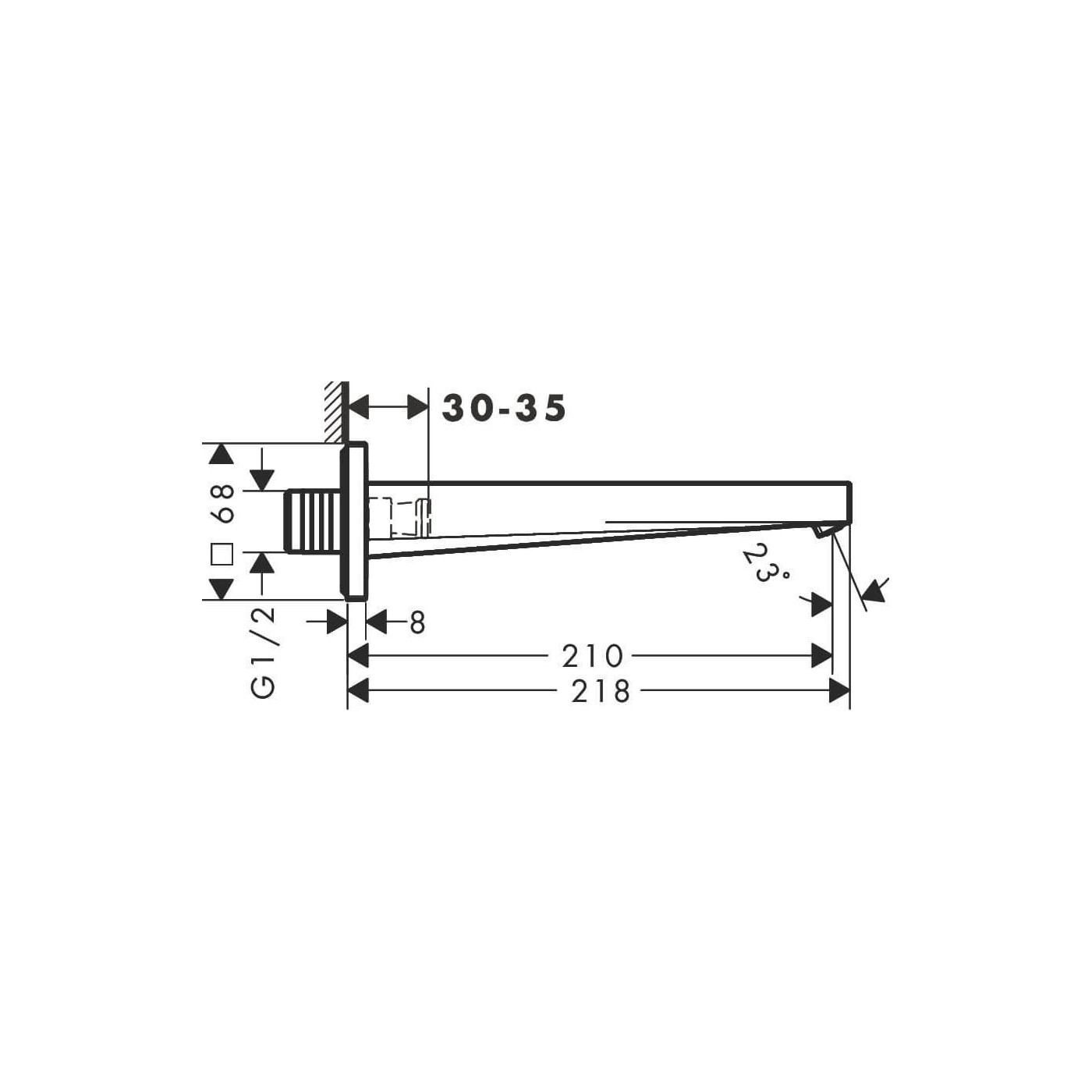 Wylewka Wannowa Tecturis E Biały Mat 73410700 Hansgrohe