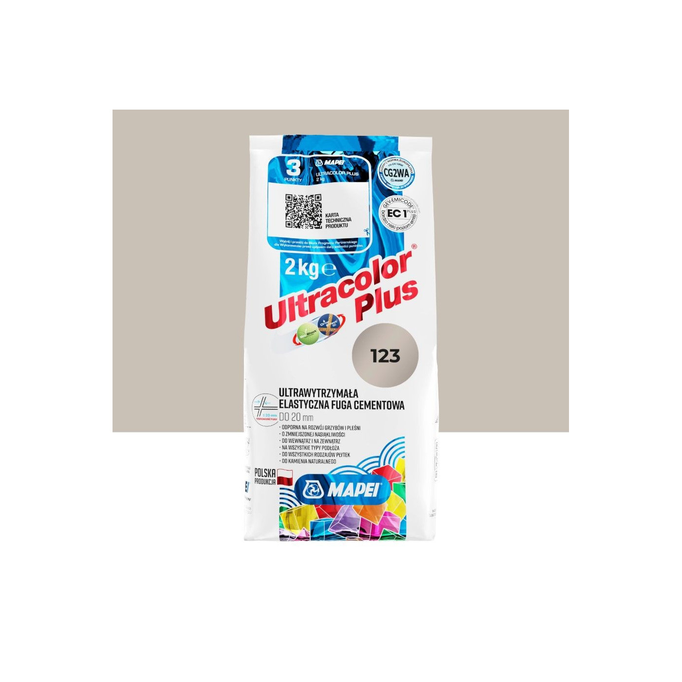Fuga Ultracolor Plus Antyczny Biały 123 2 kg Mapei