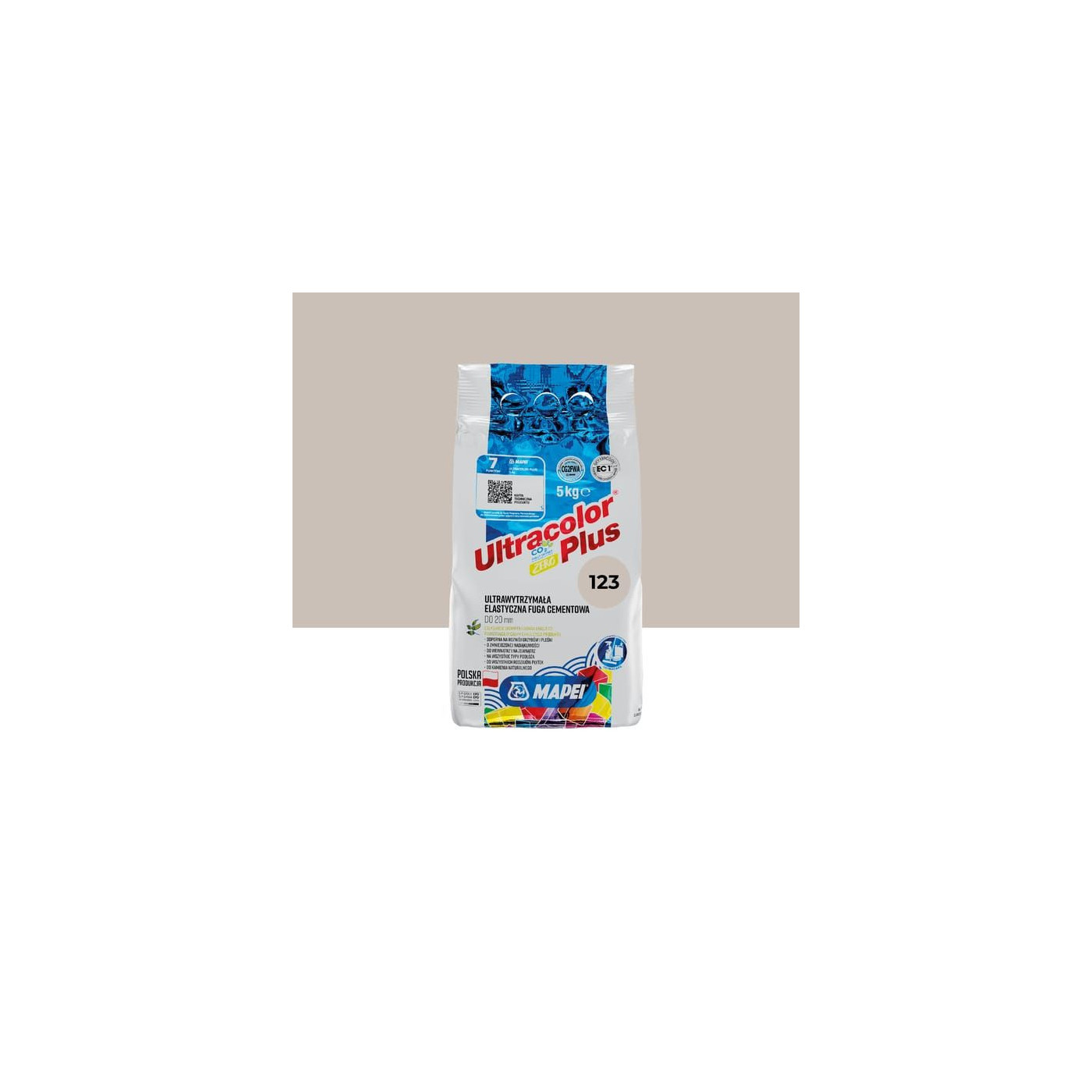 Fuga Ultracolor Plus Antyczny Biały 123 5 kg Mapei