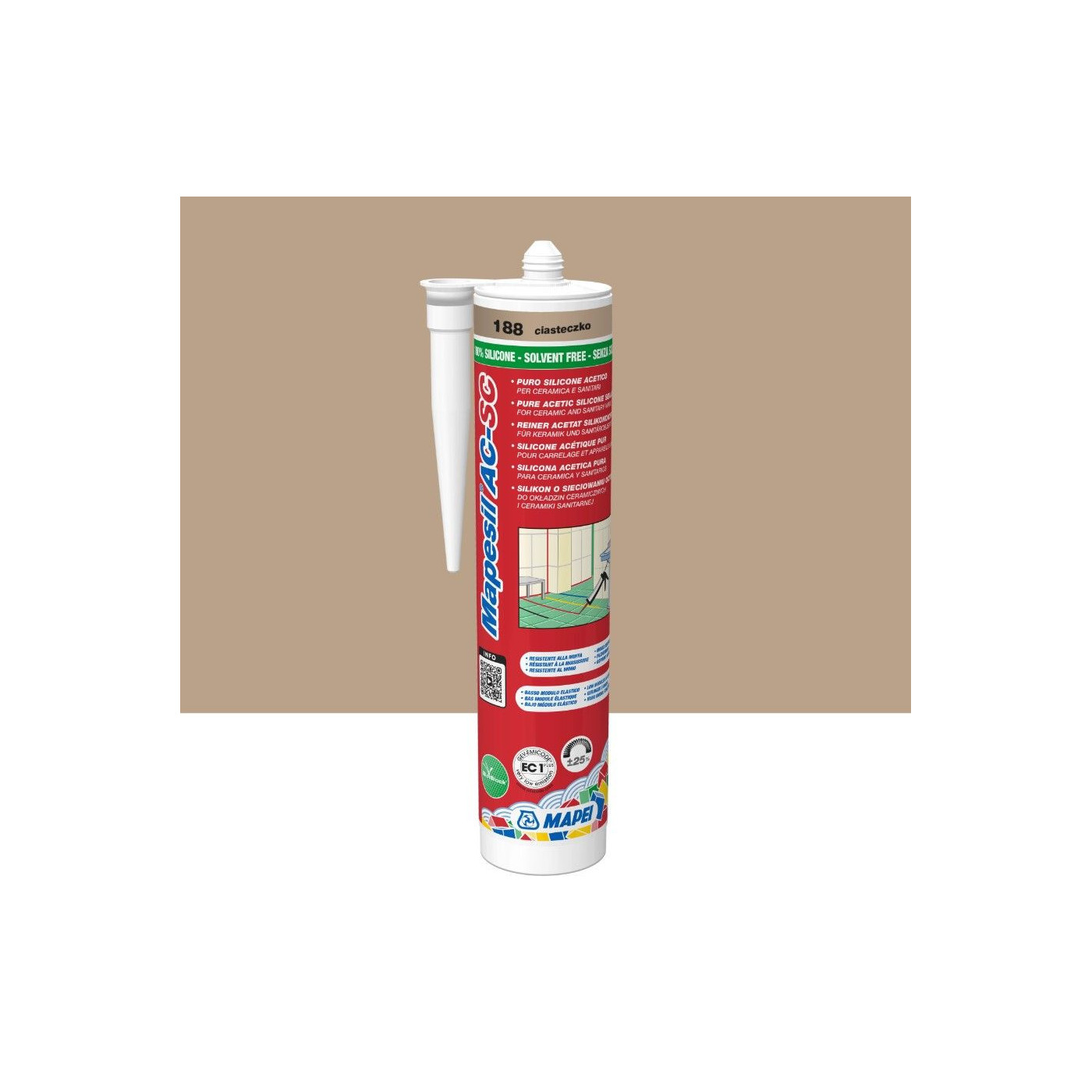 Silikon Mapesil AC 188 Ciasteczko 310 ml Mapei