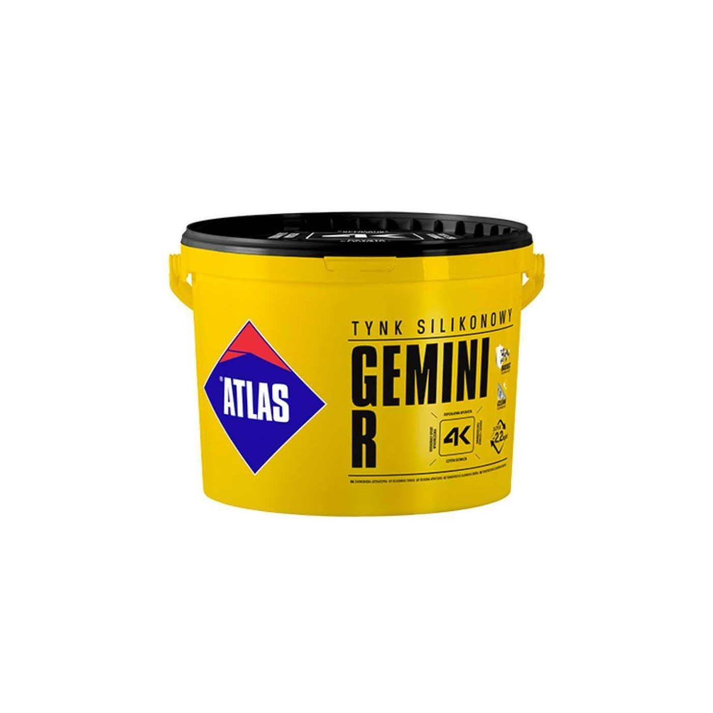 Tynk Silikonowy Sah N15 Gemini R  Baza Szara 25Kg Atlas