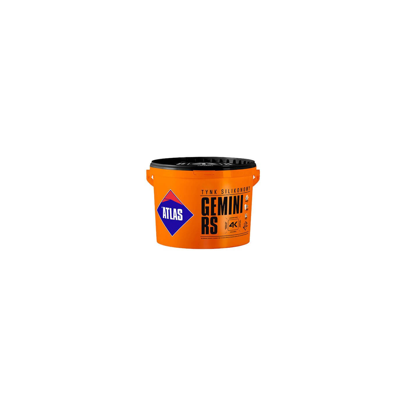 Tynk Silikonowy Sah N15 Gemini Rs  Baza Szara 25Kg Atlas