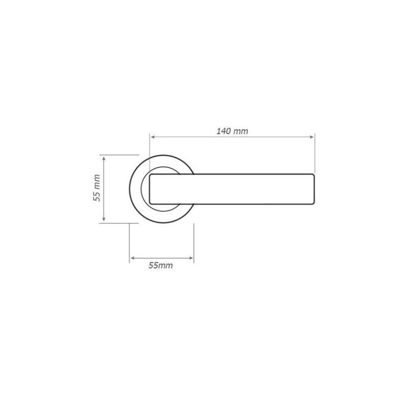 Klamka Ultra KUL 500 Rozeta Okrągła Inox Infinity Line