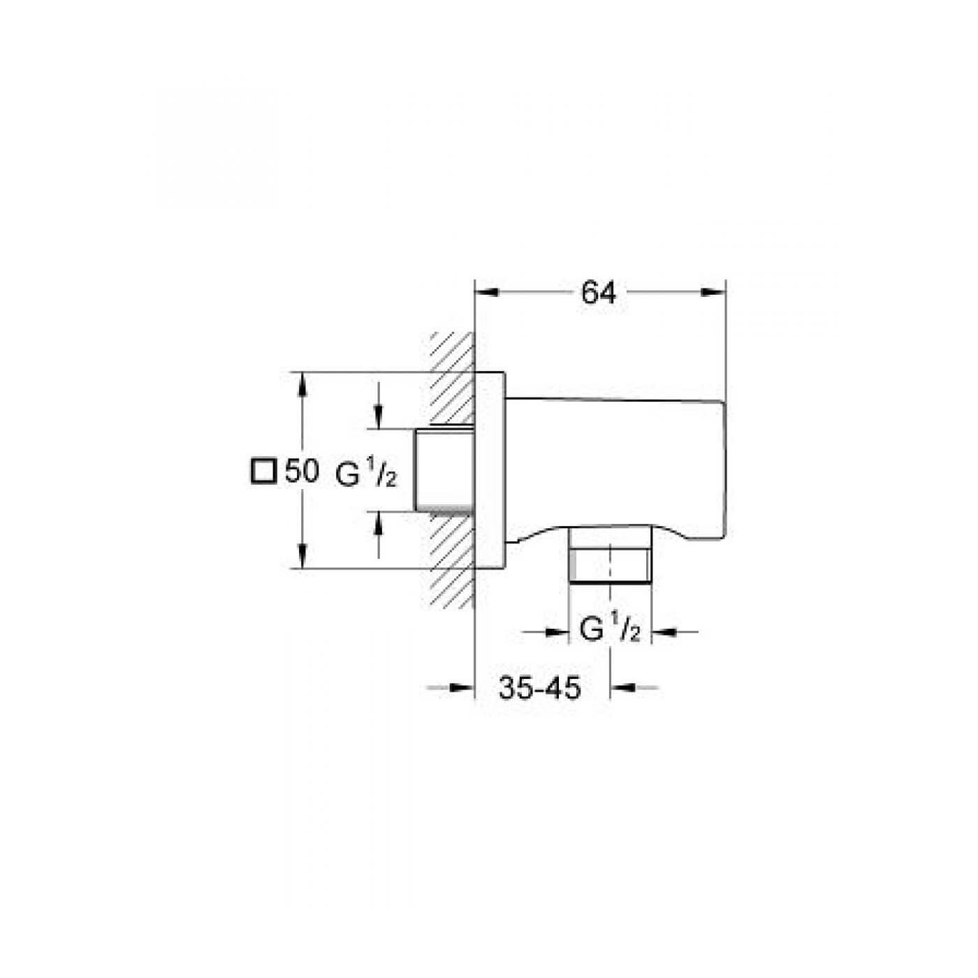 Kolanko Przyłączeniowe Ścienne Rainshower 27076000 Grohe