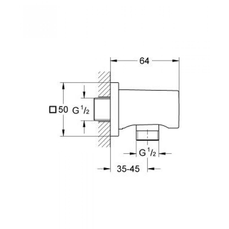 Kolanko Przyłączeniowe Ścienne Rainshower 27076000 Grohe
