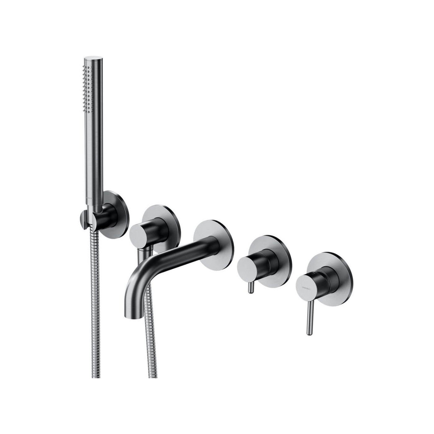 Bateria Wannowa 5-Otworowa Podtynkowa Y Nikiel Y1237-1SNI Omnires