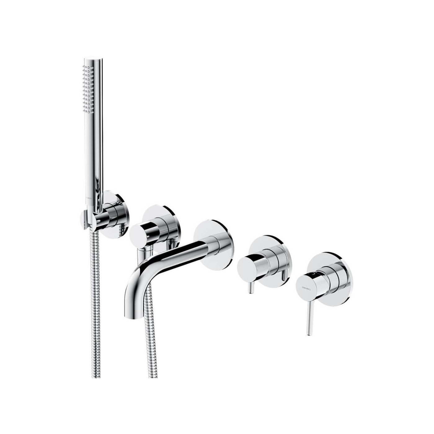 Bateria Wannowa 5-Otworowa Podtynkowa Y Chrom Y1237-1SCR Omnires