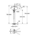 Bateria Wannowa Wolnostojąca Essence Phantom Black 25248KF1 Grohe