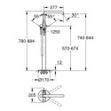 Bateria Wannowa Stojąca Essence Stal Nierdzewna 25248DC1 Grohe