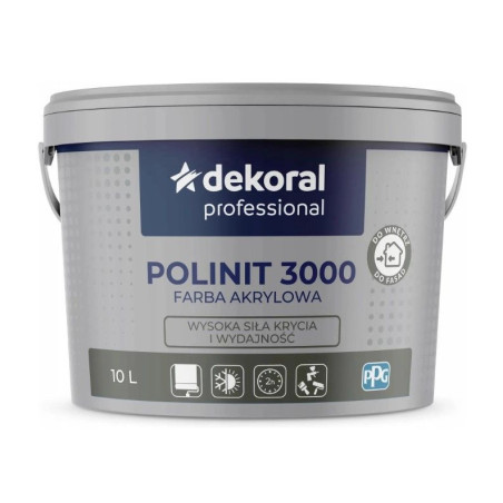 Farba Akrylowa Professional Polnit 3000 10L Biały Dekoral