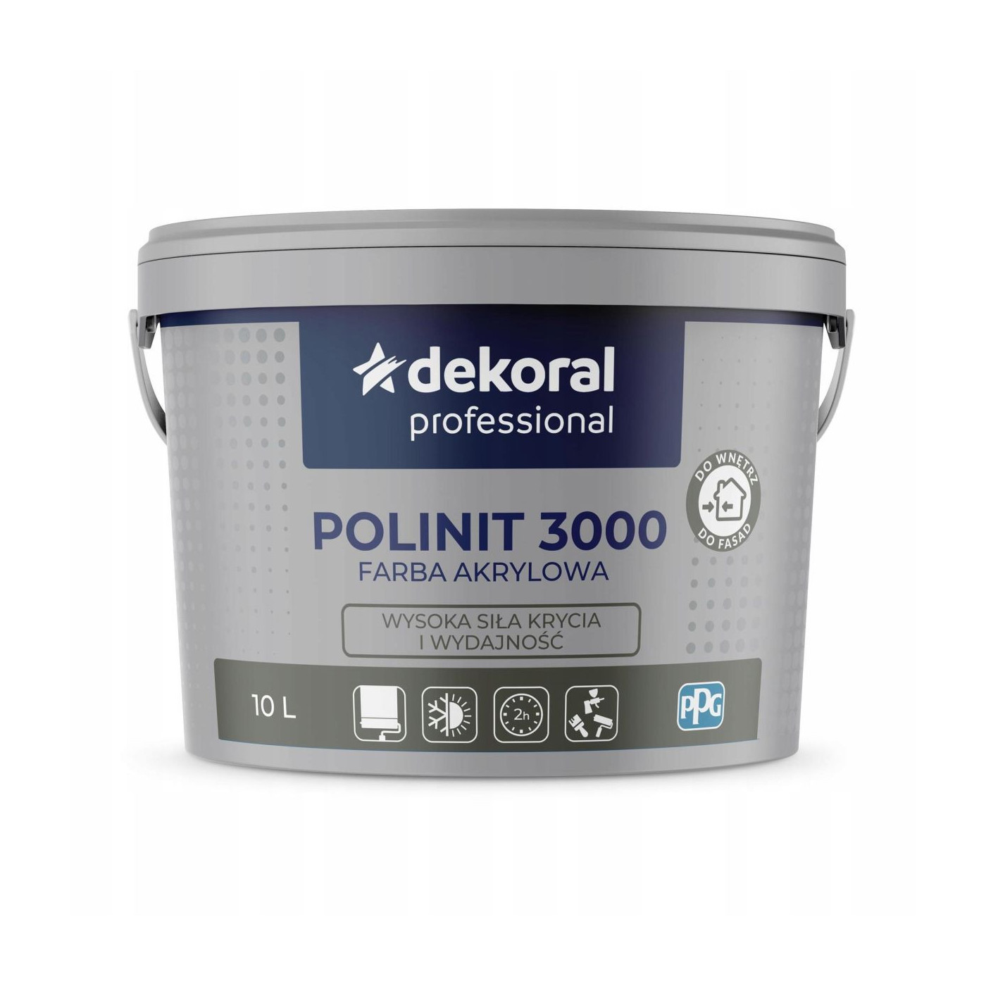 Farba Akrylowa Professional Polinit 3000 HS 10L Baza LN Dekoral