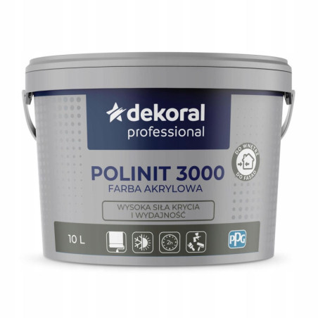 Farba Akrylowa Professional Polinit 3000 HS 10L Baza LN Dekoral