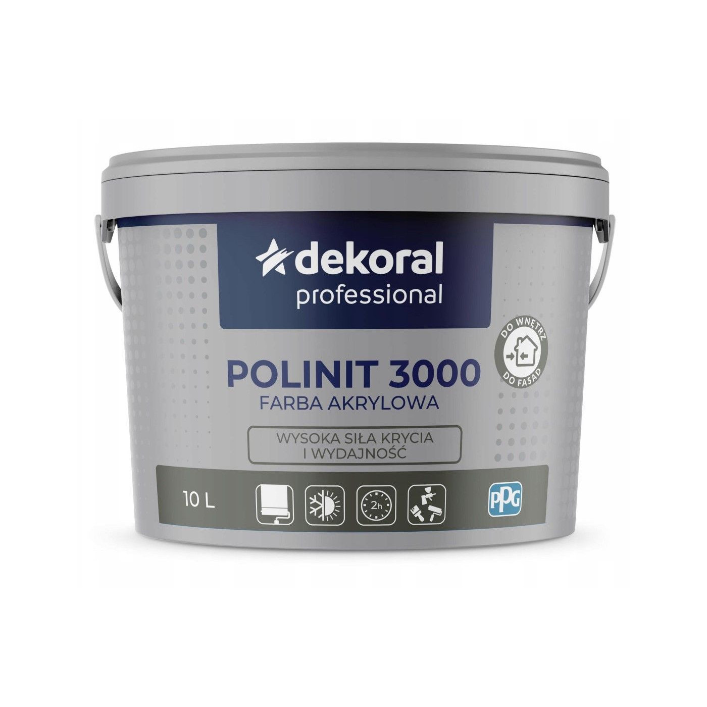 Farba Akrylowa Professional Polinit 3000 HS 10L Baza ZN Dekoral
