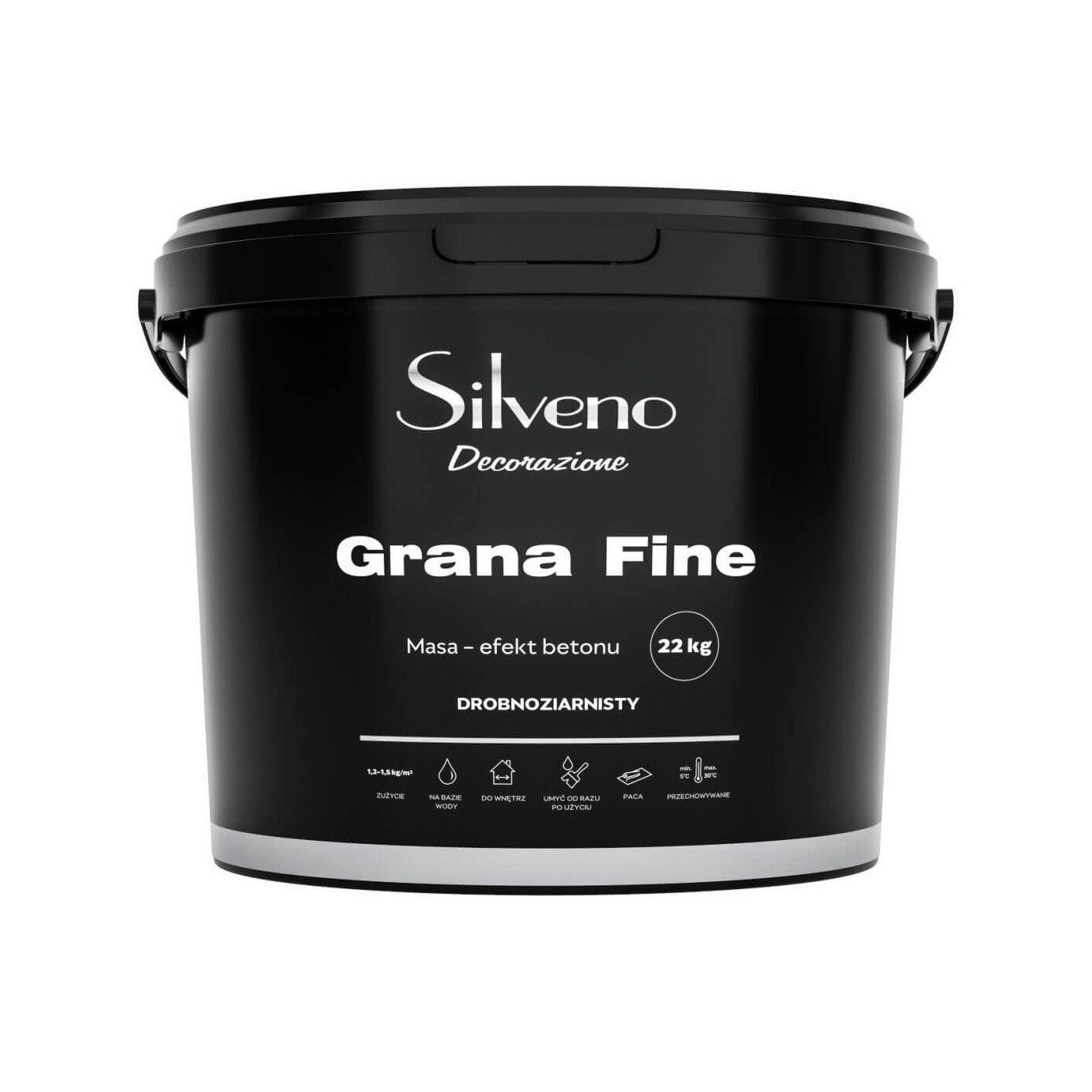 Tynk Drobnoziarnisty Decorazione Grana Fine Efekt Betonu 22kg Silveno