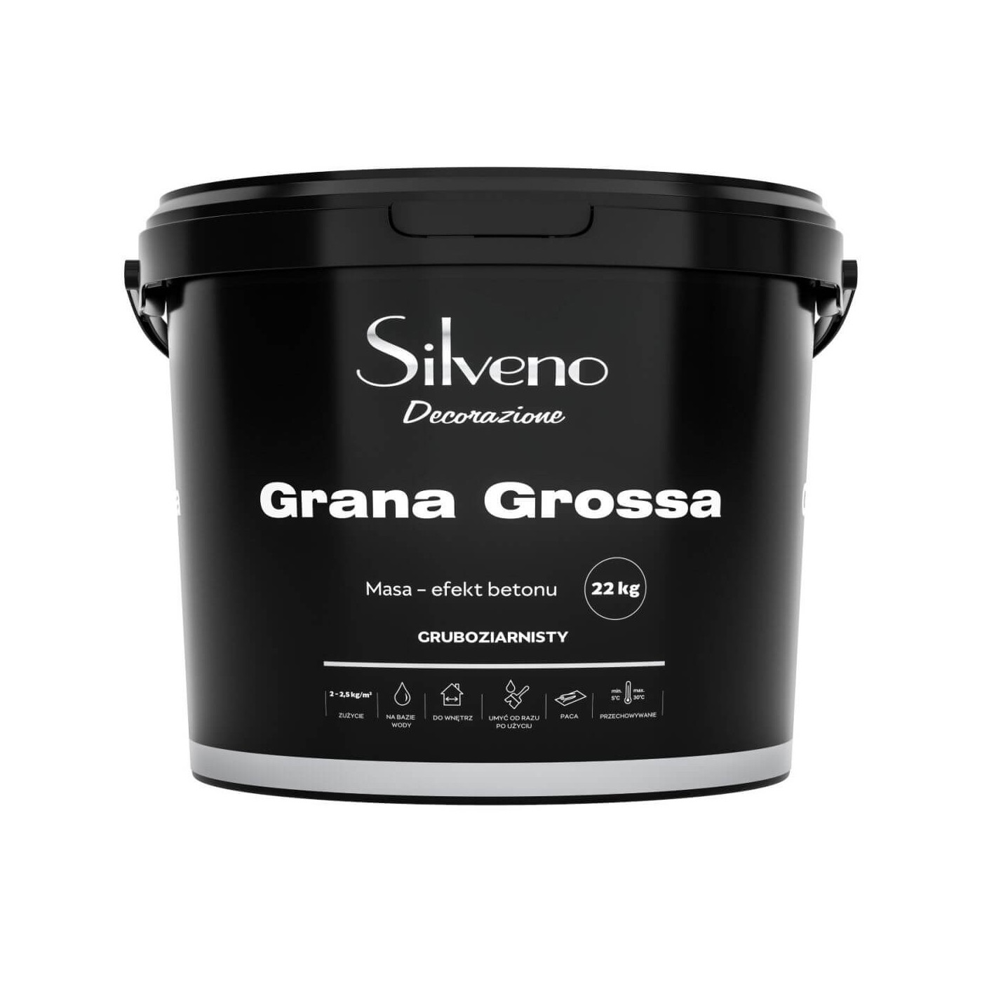 Tynk Gruboziarnisty Decorazione Grana Grossa Efekt Betonu 22kg Silveno