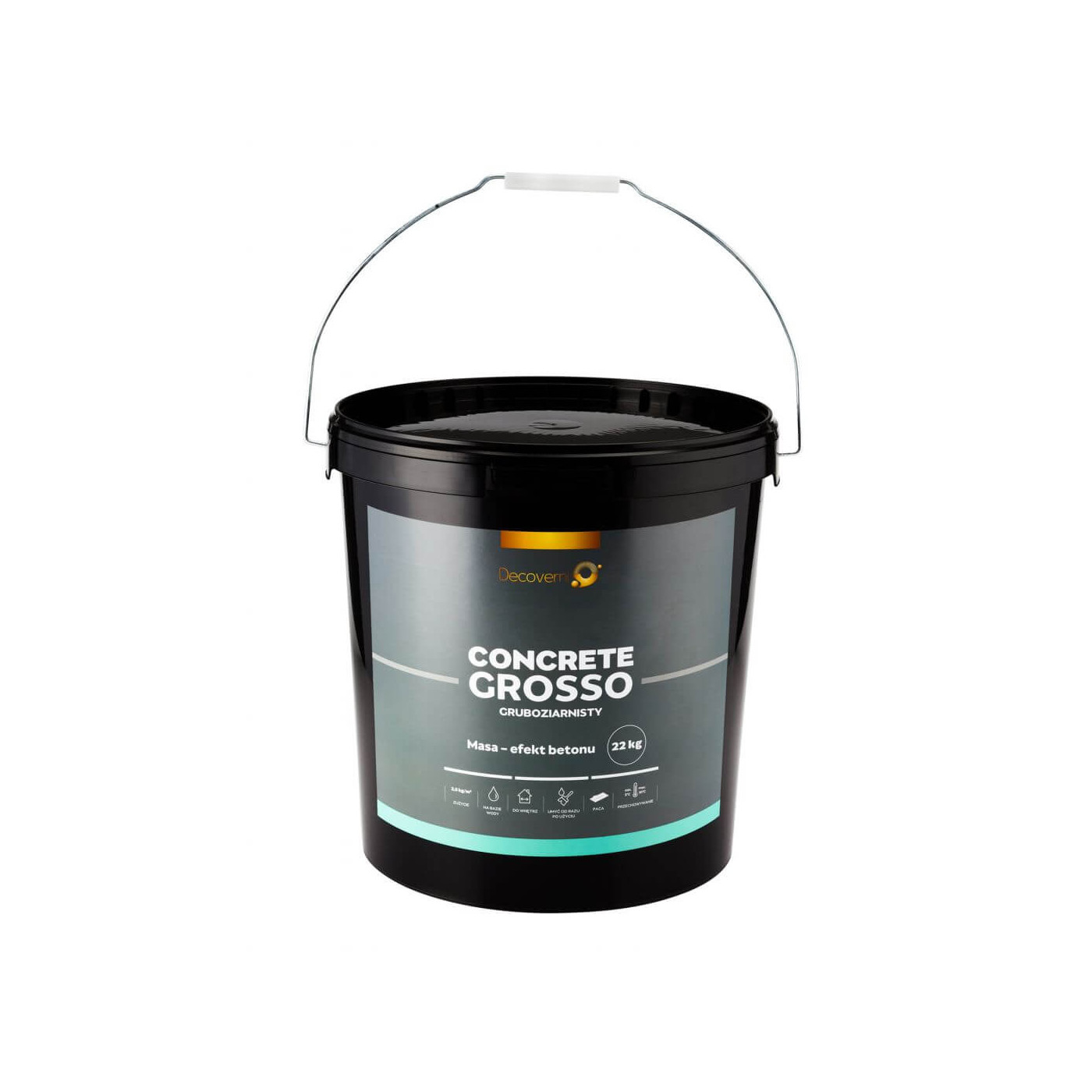 Tynk Dekoracyjny Concrete Grosso Beton 22 kg Decoverni