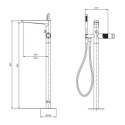 Bateria Wannowa Contour Miedź Szczotkowana CT8033CPB Omnires