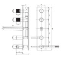 Bateria Wannowa Podtynkowa Contour Miedź Szczotkowana CT8037/1CPB Omnires