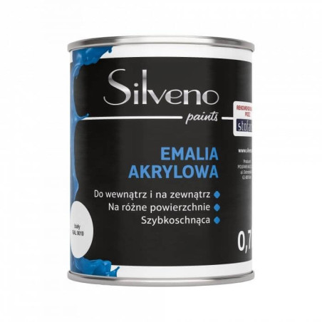 Emalia Akrylowa Do Wnętrz i Na Zewnątrz Niebieska RAL 5005 0,7L Silveno