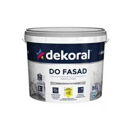 Farba Akrylowa Do Fasad Jasny Szary Mat 1L Dekoral
