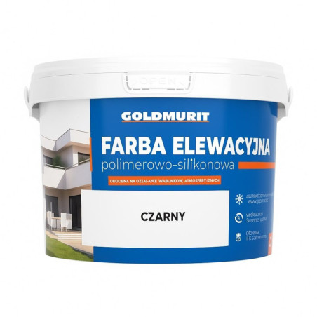 Farba Elewacyjna Polimerowo-Silikonowa Czarny 2,5l Goldmurit