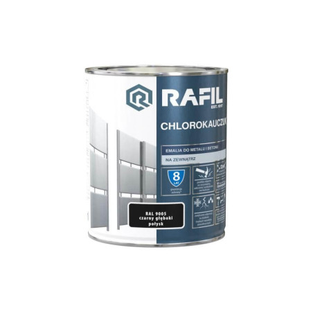 Emalia Chlorokauczukowa 0,75 L Czarny RAL9005 RAFIL