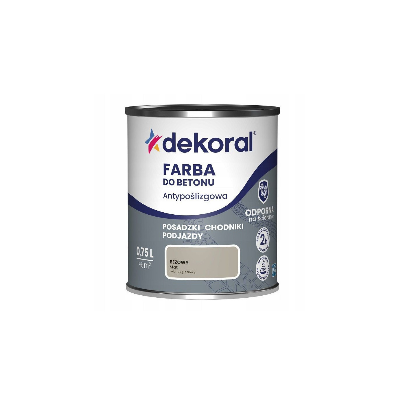 Farba Do Betonu Akrylit B Beżowy 0,75L Dekoral