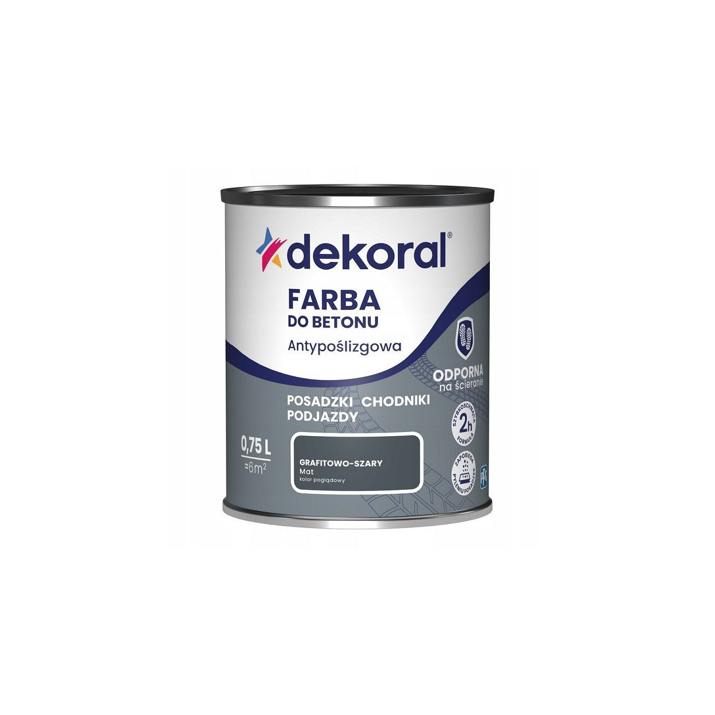 Farba Do Betonu Akrylit B Grafitowo-Szary 0,75L Dekoral