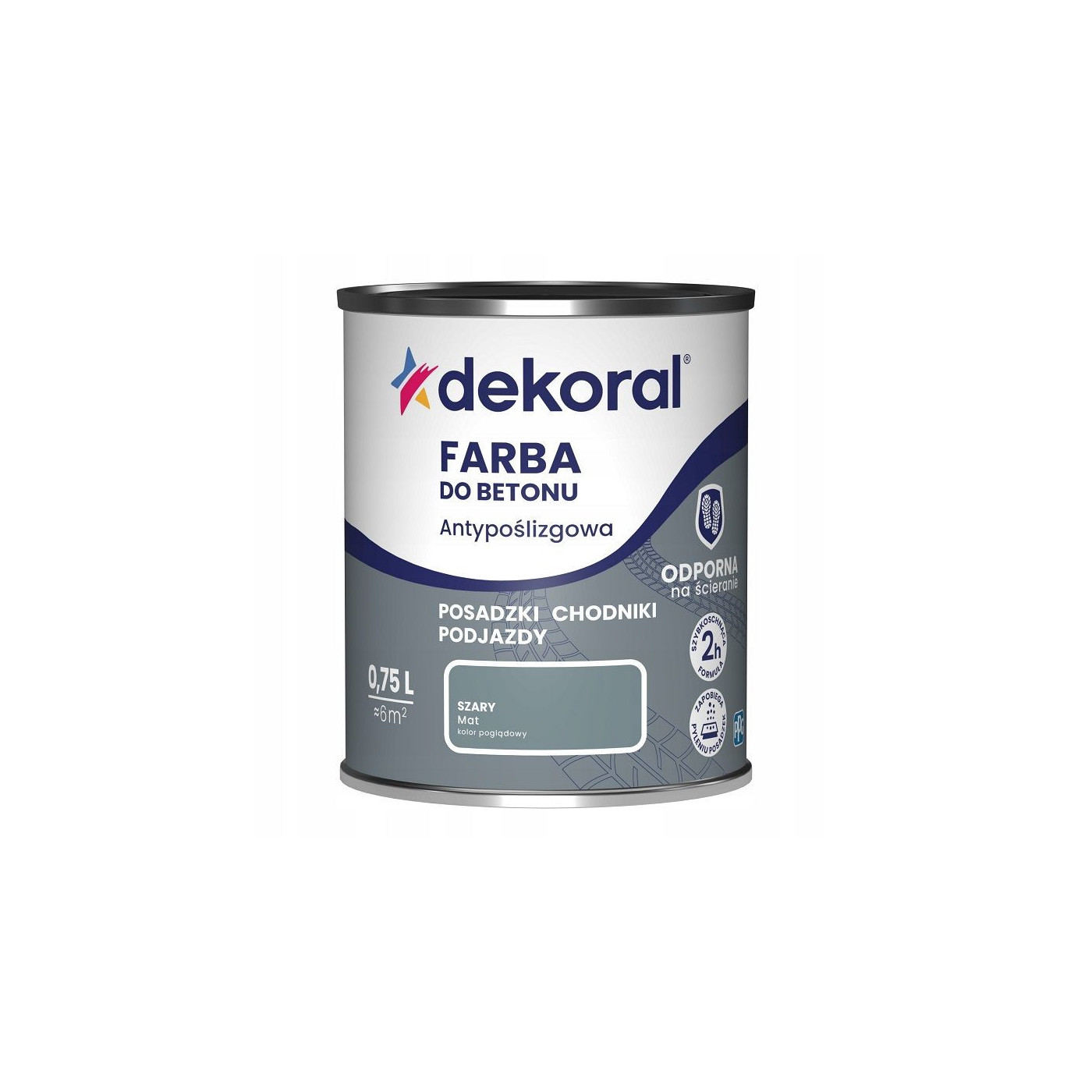 Farba Do Betonu Akrylit B Szary 0,75L Dekoral