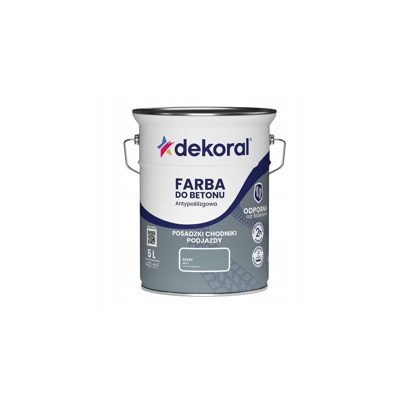 Farba Do Betonu Akrylit B Szary 5L Dekoral