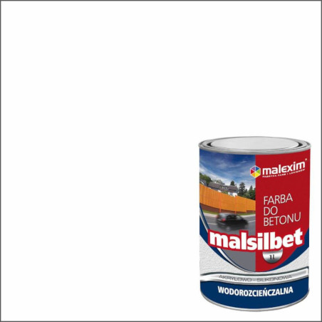 Farba Akrylowo-Silikonowa Malsilbet Biały 1L Malexim