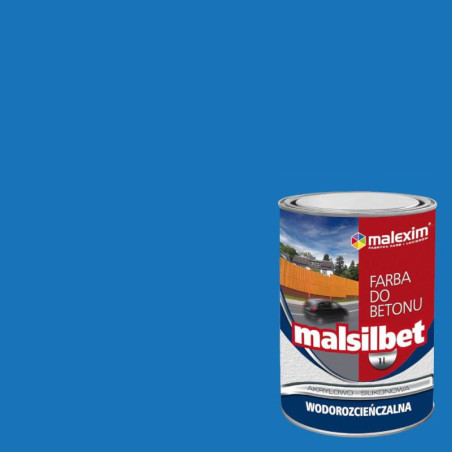 Farba Akrylowo-Silikonowa Malsilbet Niebieski 0,7L Malexim