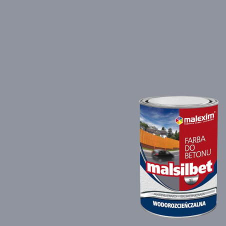 Farba Akrylowo-Silikonowa Malsilbet Szary Jasny 0,7L Malexim