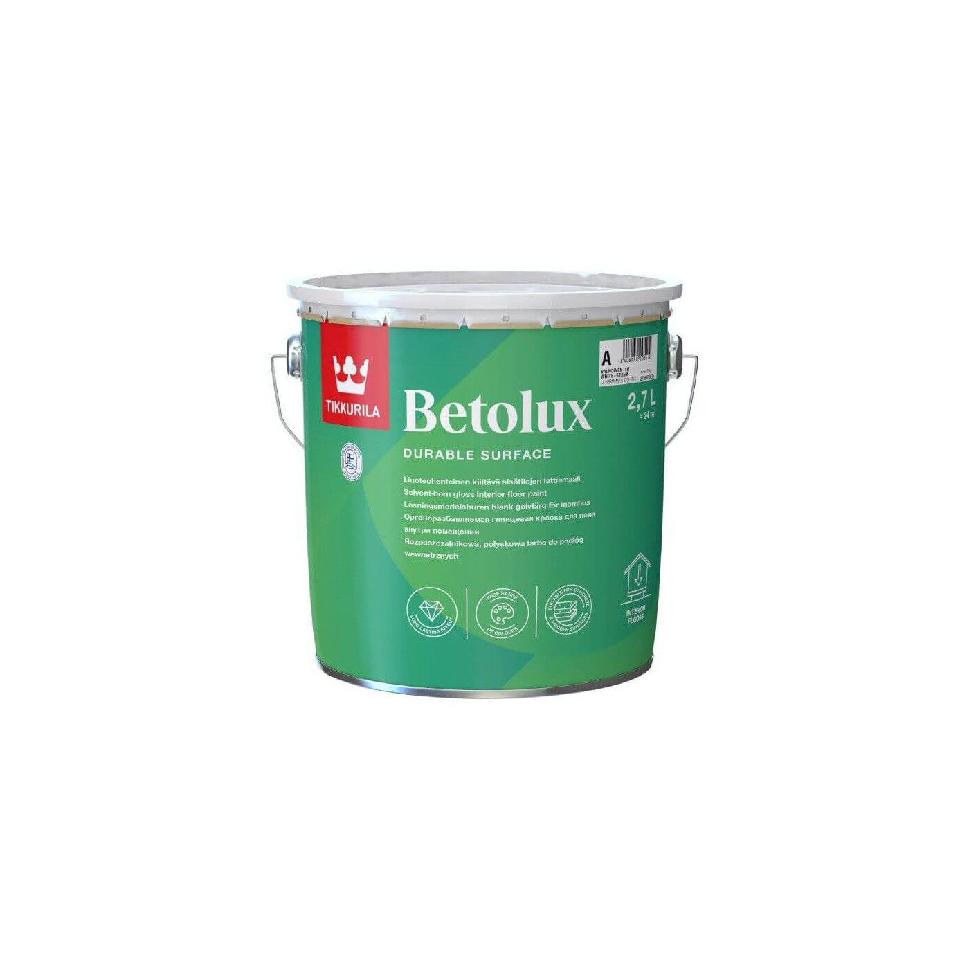 Farba do Betonu Betolux Floor Paint Baza A 2,7L Tikkurila