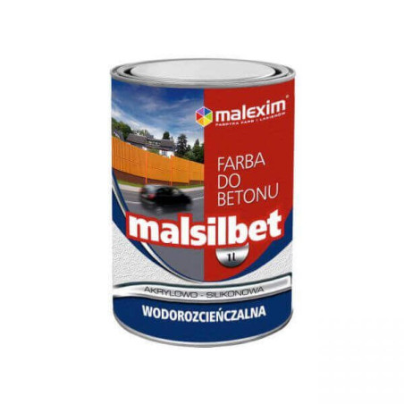 Farba Akrylowo-Silikonowa Do Betonu Malsilbet Czarny 0,7L Malexim