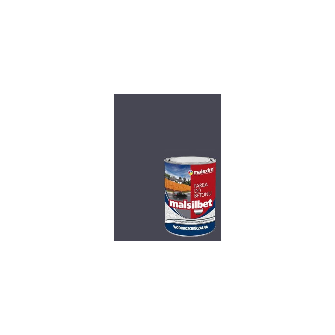 Farba Akrylowo-Silikonowa Malsilbet Grafitowy 2.5L Malexim
