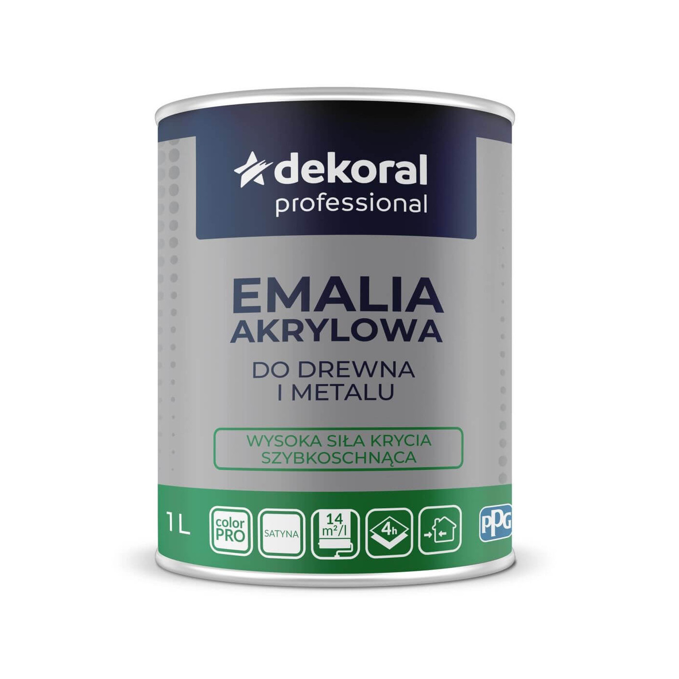 Emalia Akrylowa Do Drewna I Metalu Baza ZN 1L Dekoral