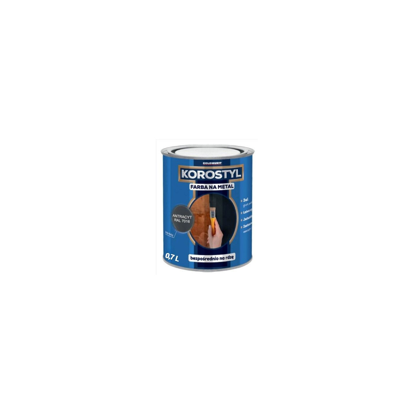 Farba Na Metal Korostyl Antracyt 7016 0,7L Goldmurit