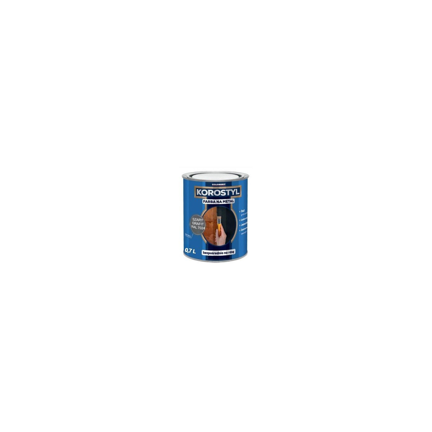 Farba Na Metal Korostyl Szary Grafit 7024 0,7L Goldmurit