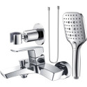Zestaw Bateria Wannowa + Zestaw Prysznicowy Teo Chrom Emporia