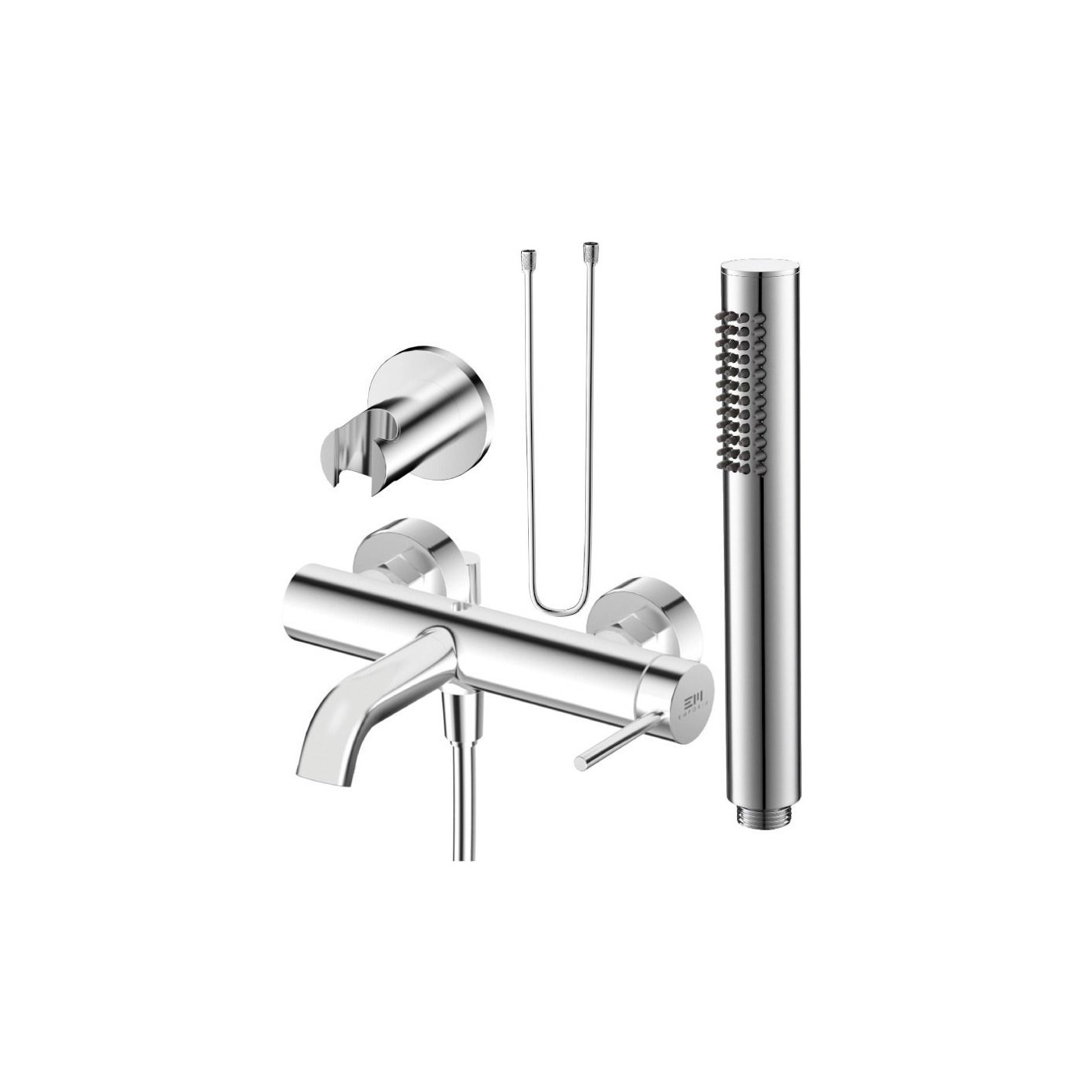 Zestaw Bateria Wannowa + Zestaw Prysznicowy Fly Chrom Emporia