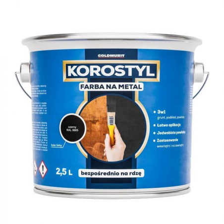 Farba Na Metal 3W1 Korostyl Antracyt RAL 7016 2,5L Goldmurit