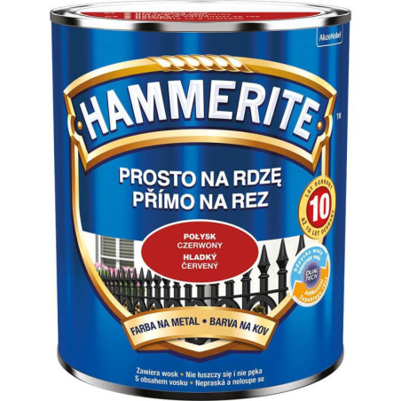 Farba Prosto Na Rdzę Połysk Czerwony 0.7L Hammerite