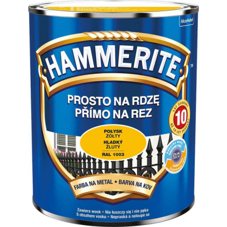 Farba Prosto Na Rdzę Połysk Żółty 0.7L Hammerite