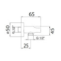 Przyłącz Kątowy Z Uchwytem 1/2 Chrom 4133N Trend Armatura