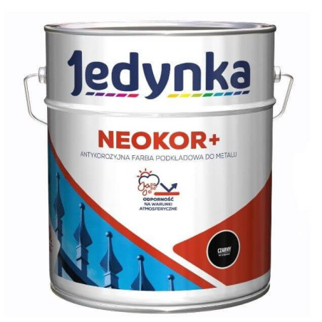 Farba Podkładowa Antykorozyjna Neokor Czarny 5 L Jedynka