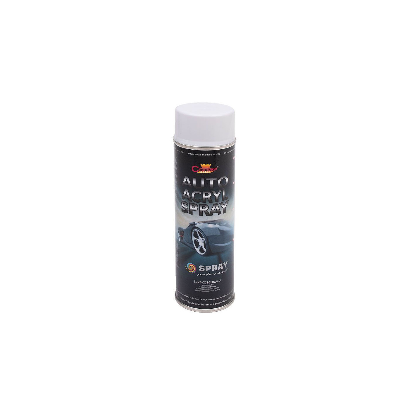 Spray Auto Acryl Biały Połysk 500 ml Champion