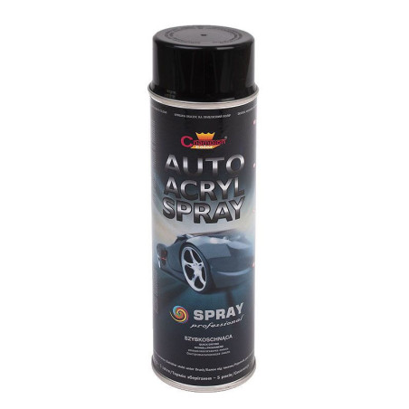 Spray Auto Acryl Czarny Połysk 500 ml Champion