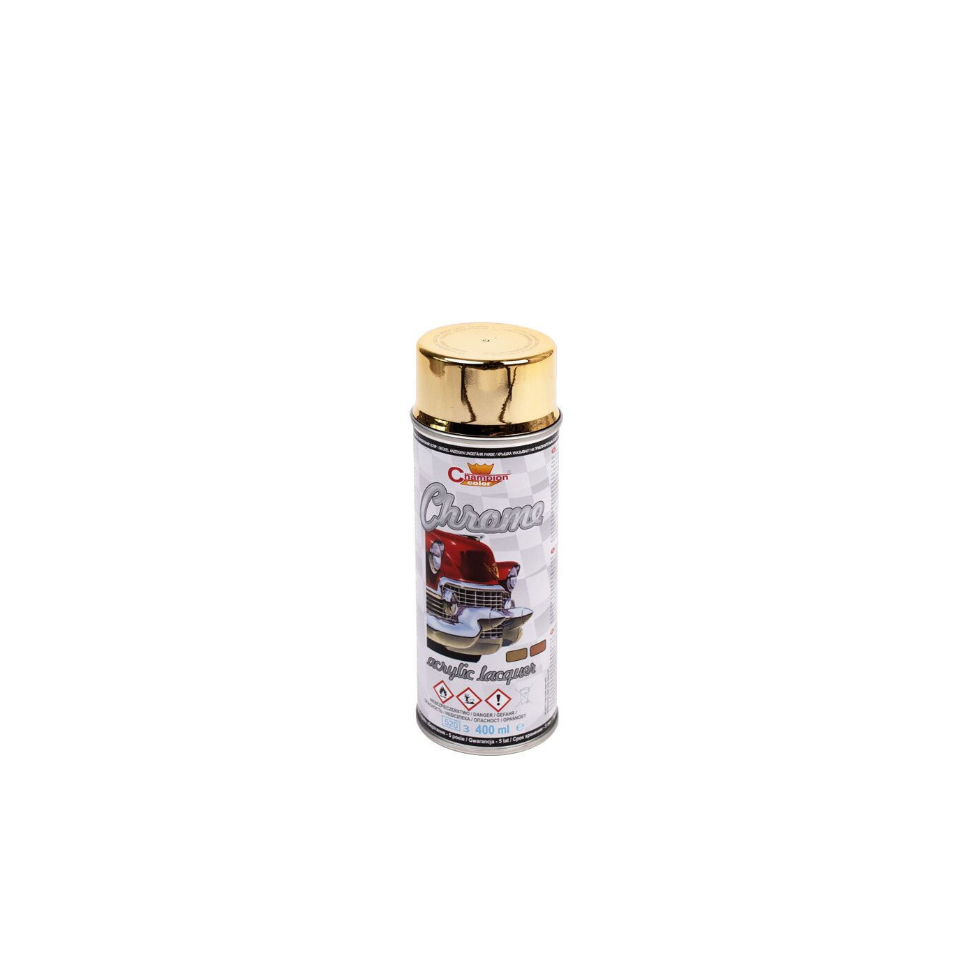 Spray Super Chrom Złoty 400 ml Champion